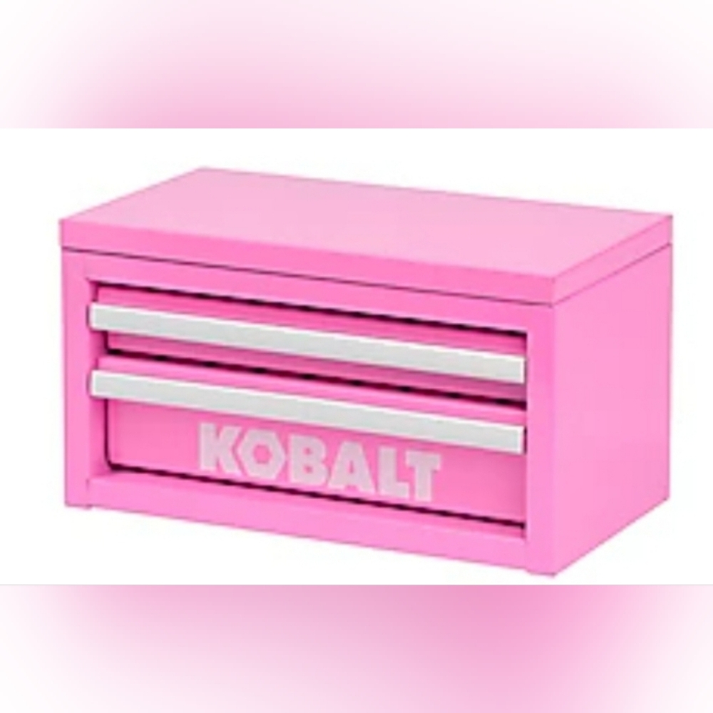 1 Kobalt Mini HOT PINK 10.83"W x 5.91"H x 5.91"D 2-Drawer Steel Tool Box Item
